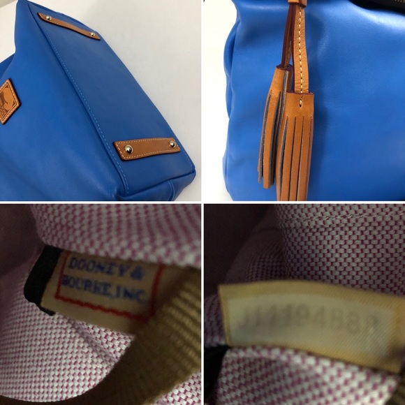 DOONEY & BOURKE Blue Leather Hobo Bag McKENZIE w/Wallet and Keychain - Picture 13 of 13